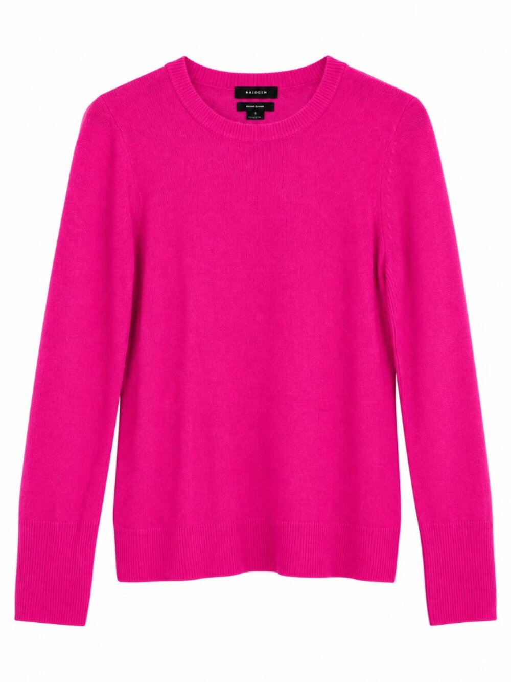 Halogen 100% Cashmere Hot Pink Crewneck Sweater XS